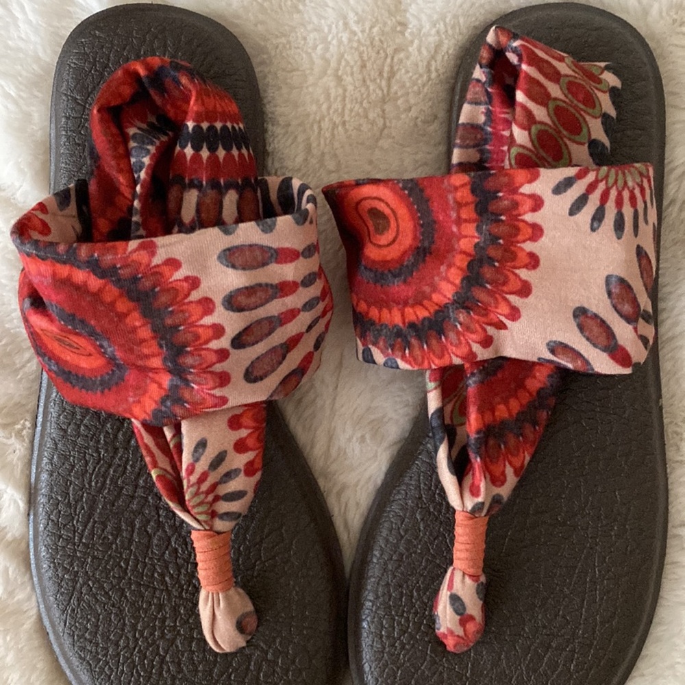 Sanuk slingback fabric yoga mat sandals size 9 - Picture 3 of 8